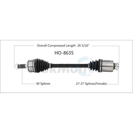 Surtrack Axle New Cv Axle Shaft, HO-8635 HO-8635